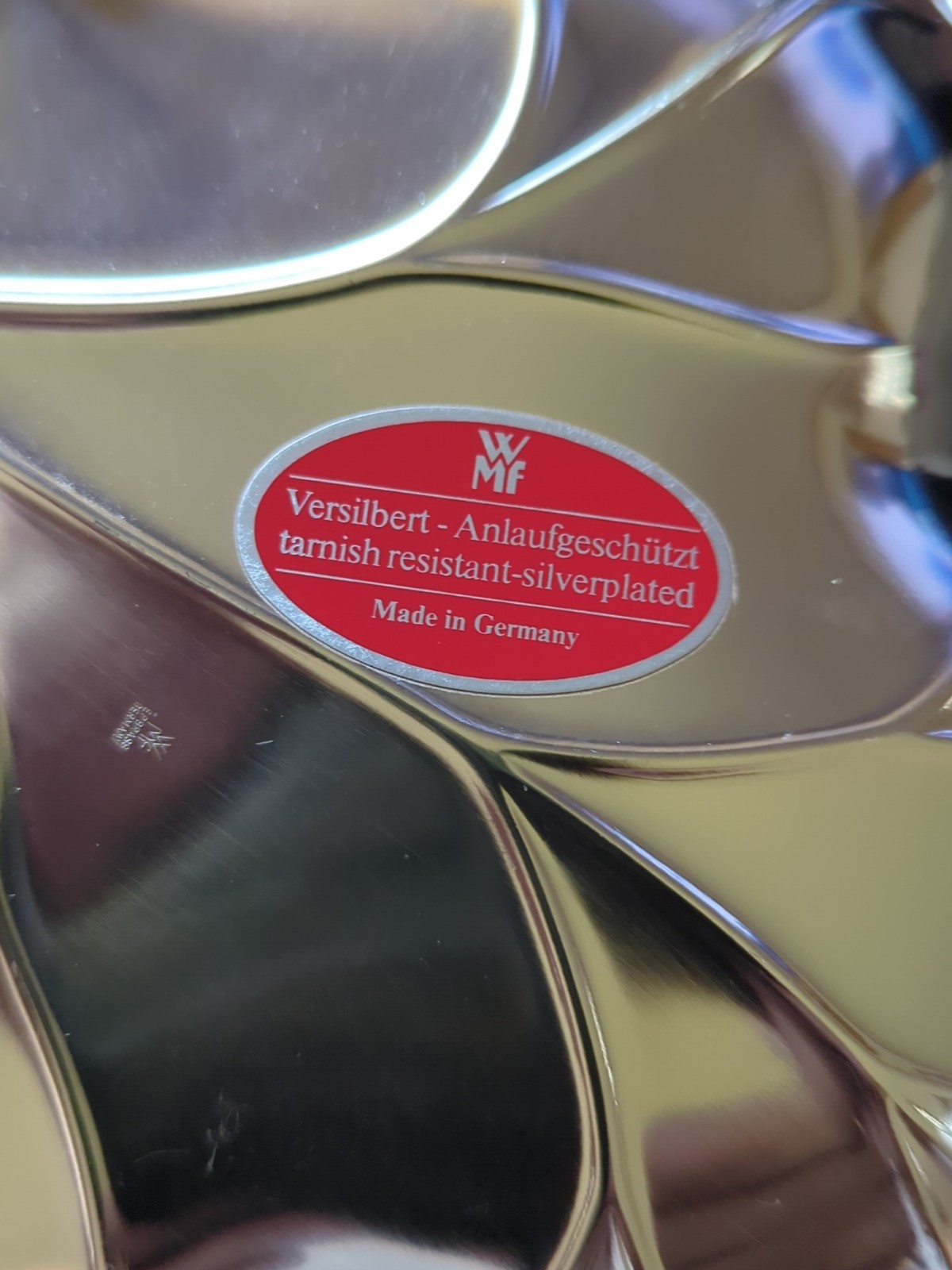 Versilbert-Anlaufgeschtzt Silverplated Leaf Serving Tray/Candy Dish Made German
