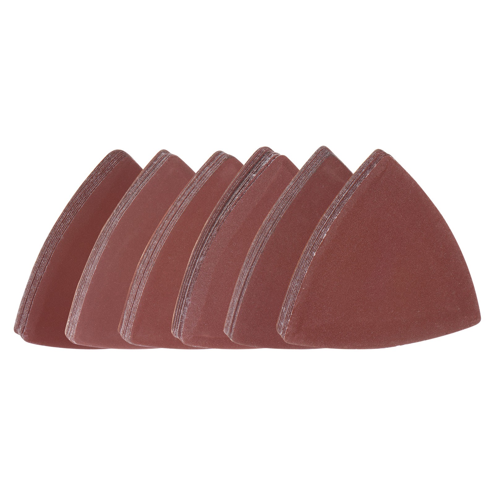 60pcs 240/320/400/600/800/1000 Grit 80mm Aluminum Oxide Triangular Sandpaper Pad