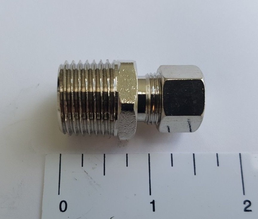 1 Pack XFITTING 3/8" OD Comp. X 1/2" MIP Male Adapter , Lead Free Brass