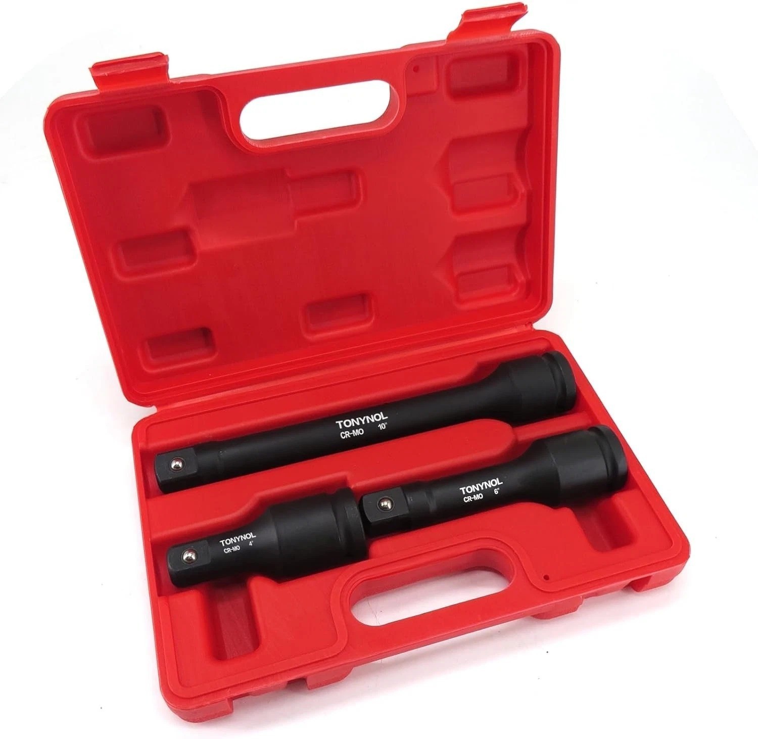 1" Drive Impact Extension Bar,3 Pcs(4",6",10"),Cr-Mo Steel,With a Storage Case.