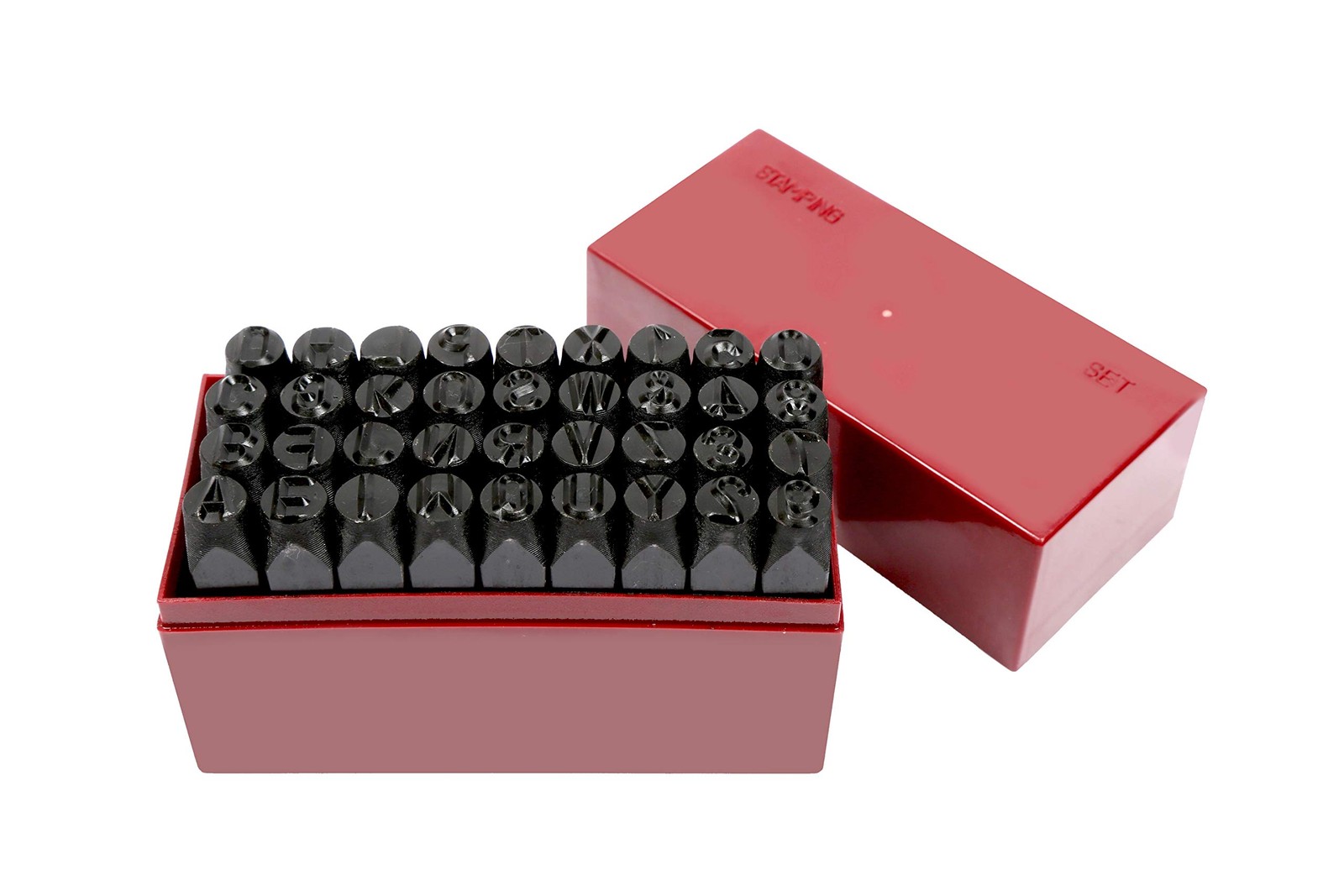 36 pc 3/8" Steel Metal Punch Letter & Number Stamp Stamping Kit Set 3/8 inch