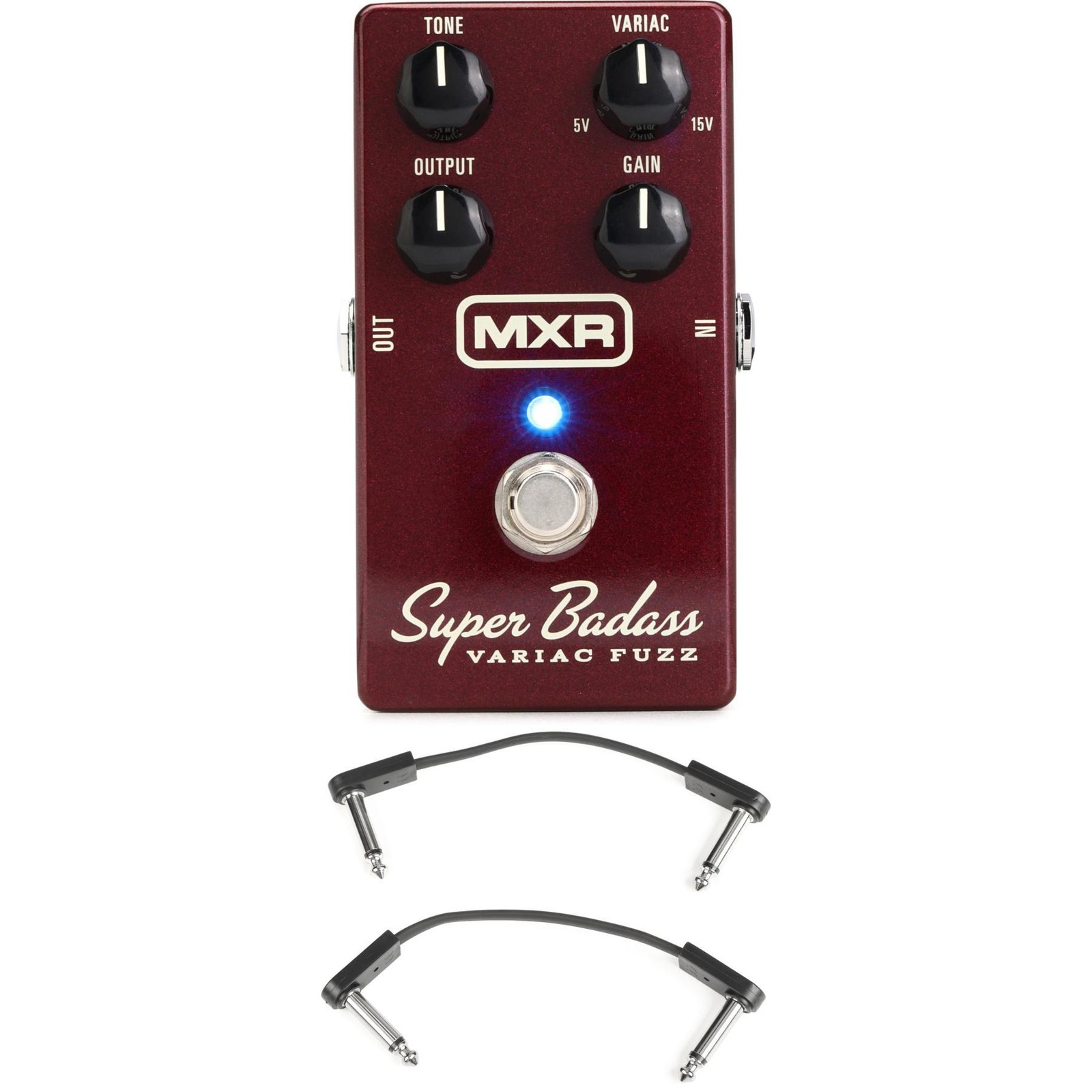 MXR M236 Super Badass Variac Fuzz Pedal with EBS Patch Cables
