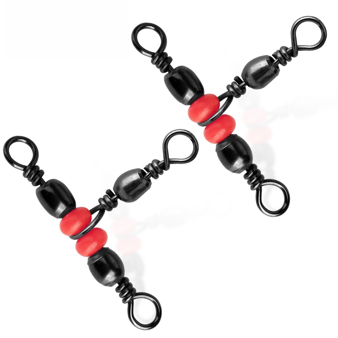 NEW Cross Line Swivel Stainless Steel 25~100Pcs 3 Way Swivel Fishing Accessories