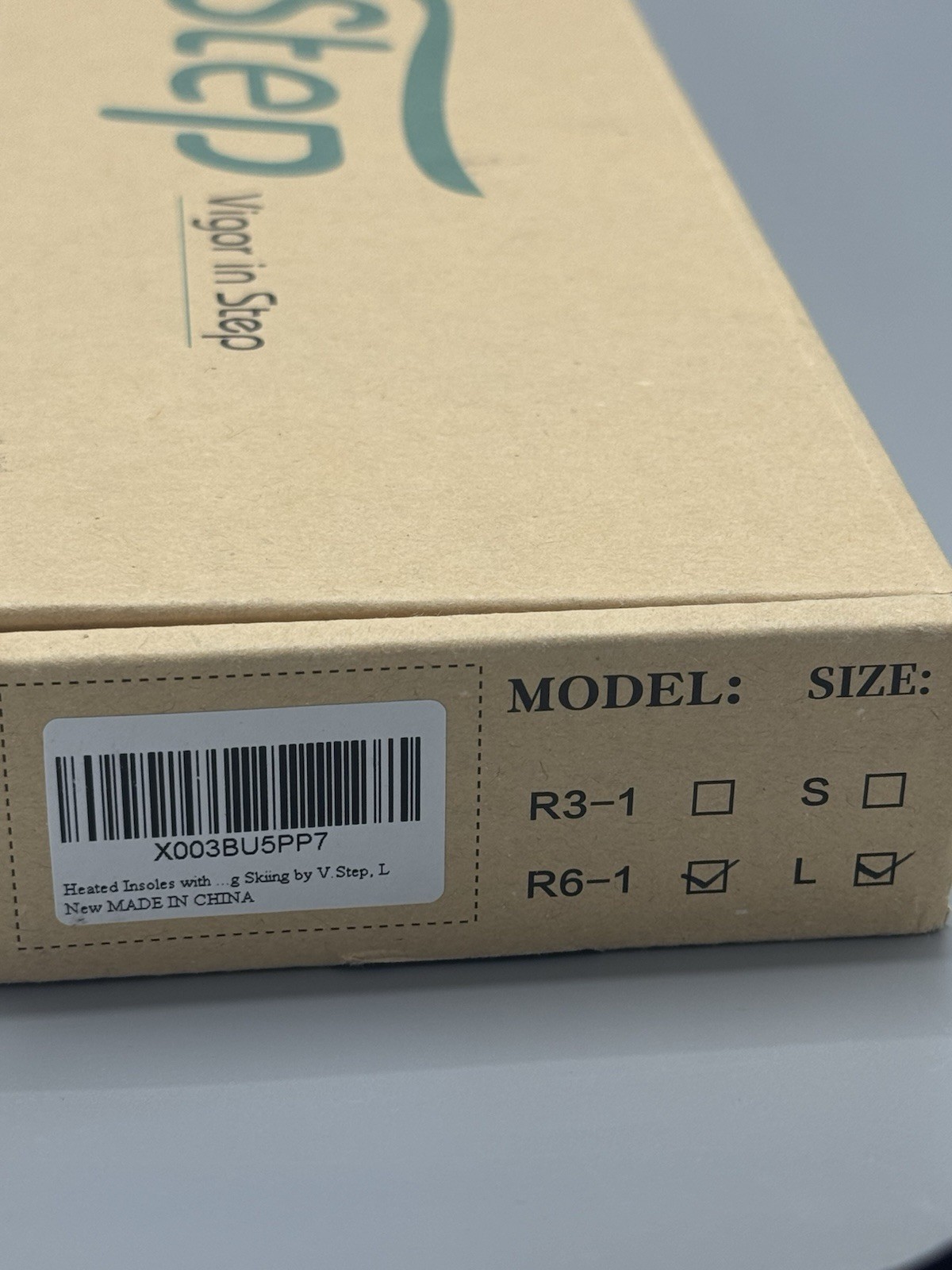 V.Step Heated Chargeable Insoles With Remote Model R6-1 Size Large