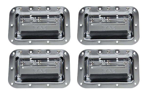 4 x DAP Large Flightcase Sprung Flip Metal Handle Flight Case Recessed