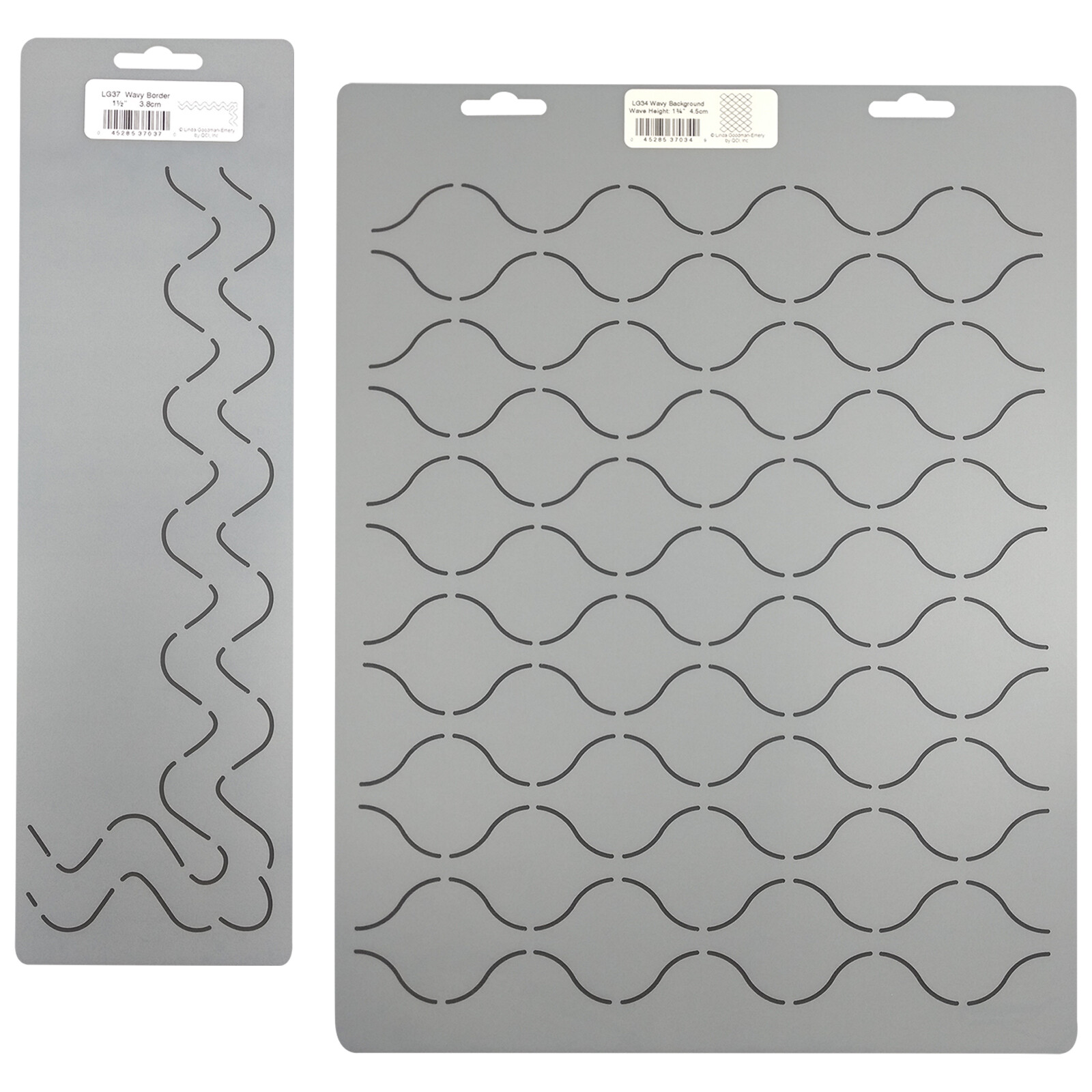 2 Quilting Stencils Wave Border Stencil Wavy Grid Quilt Pattern Stipple Template