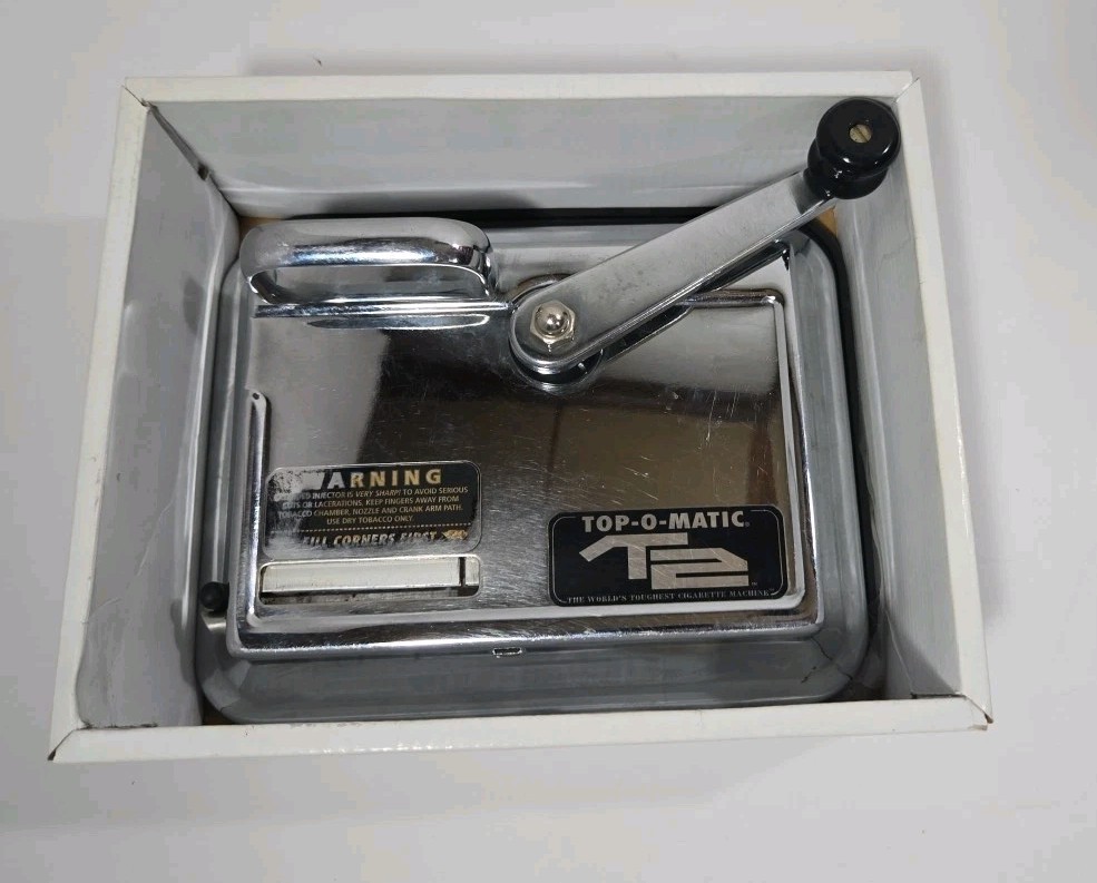 TOP-O-MATIC-T2'CIGARETTE ROLLING MACHINE W/BOX