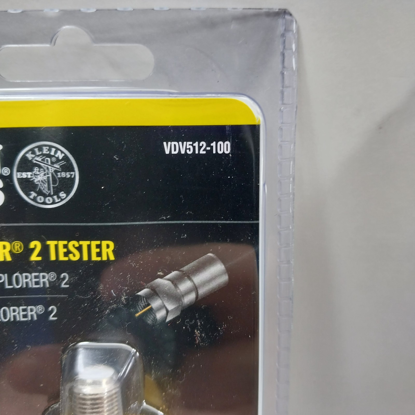 2x KLEIN TOOLS VDV512-100 Cable Tester, Coax Explorer® 2 Tester with Batteries