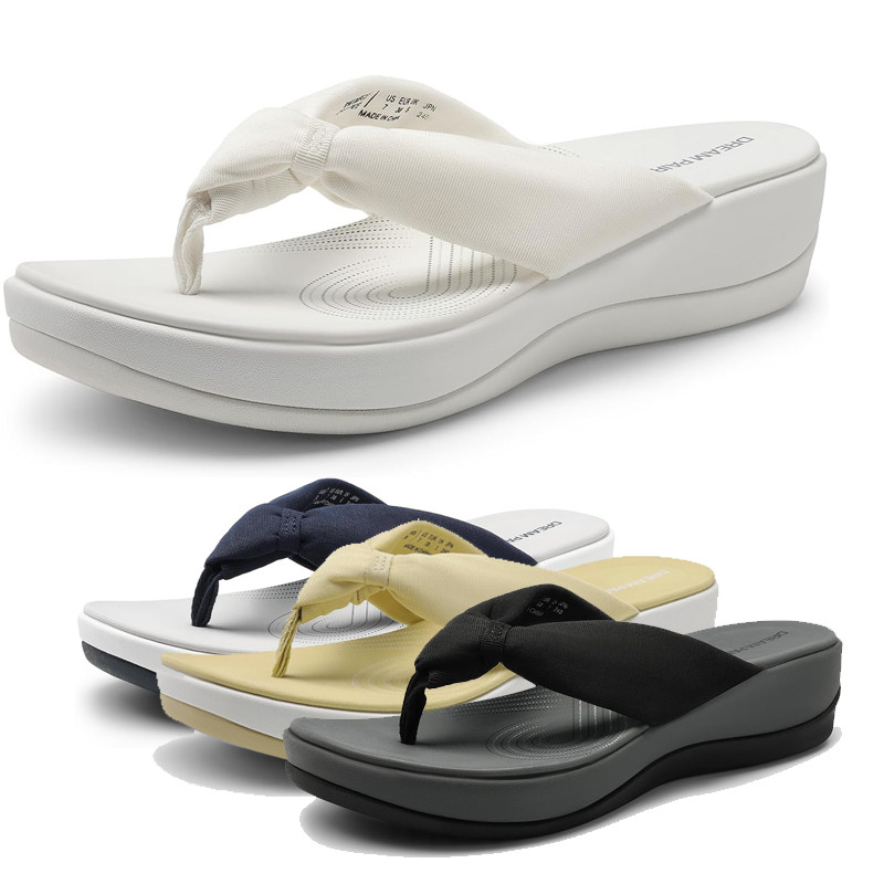 Women Lightweight Arch Support Flip Flop Thong Sandals Casual Beach Slides
