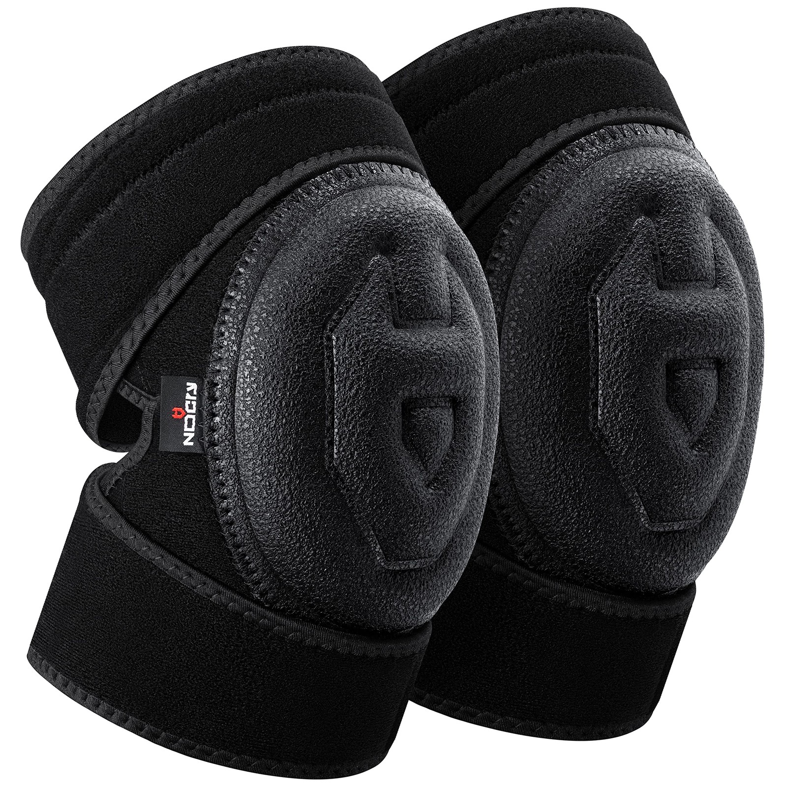 Heavy Duty Gel Knee Pads with Anti-Slip Cap  Adjustable Dual-Layer Foam
