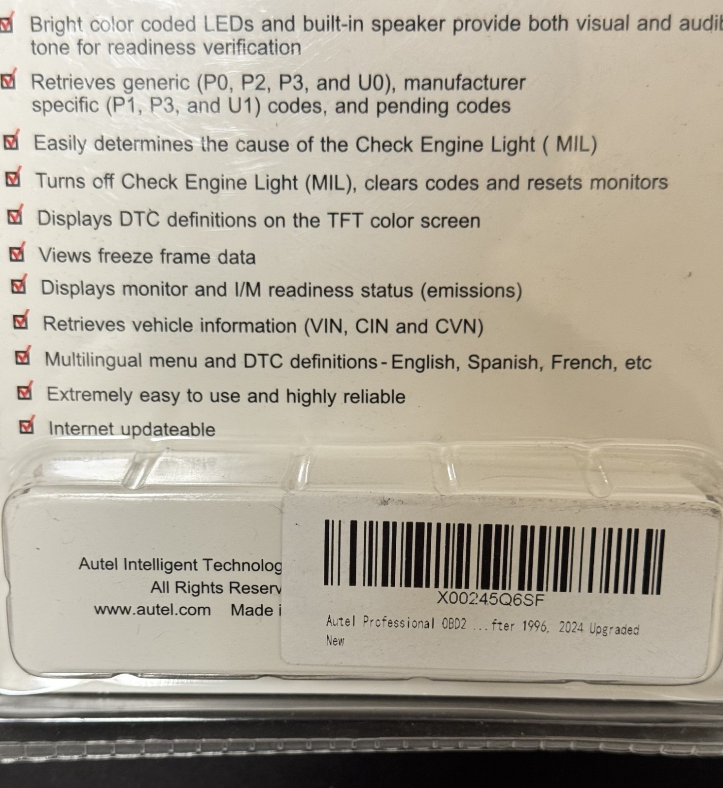 New! Autel Autolink AL319 OBD2 CAN Diagnostic Scanner Auto Fault Code ReaderTool