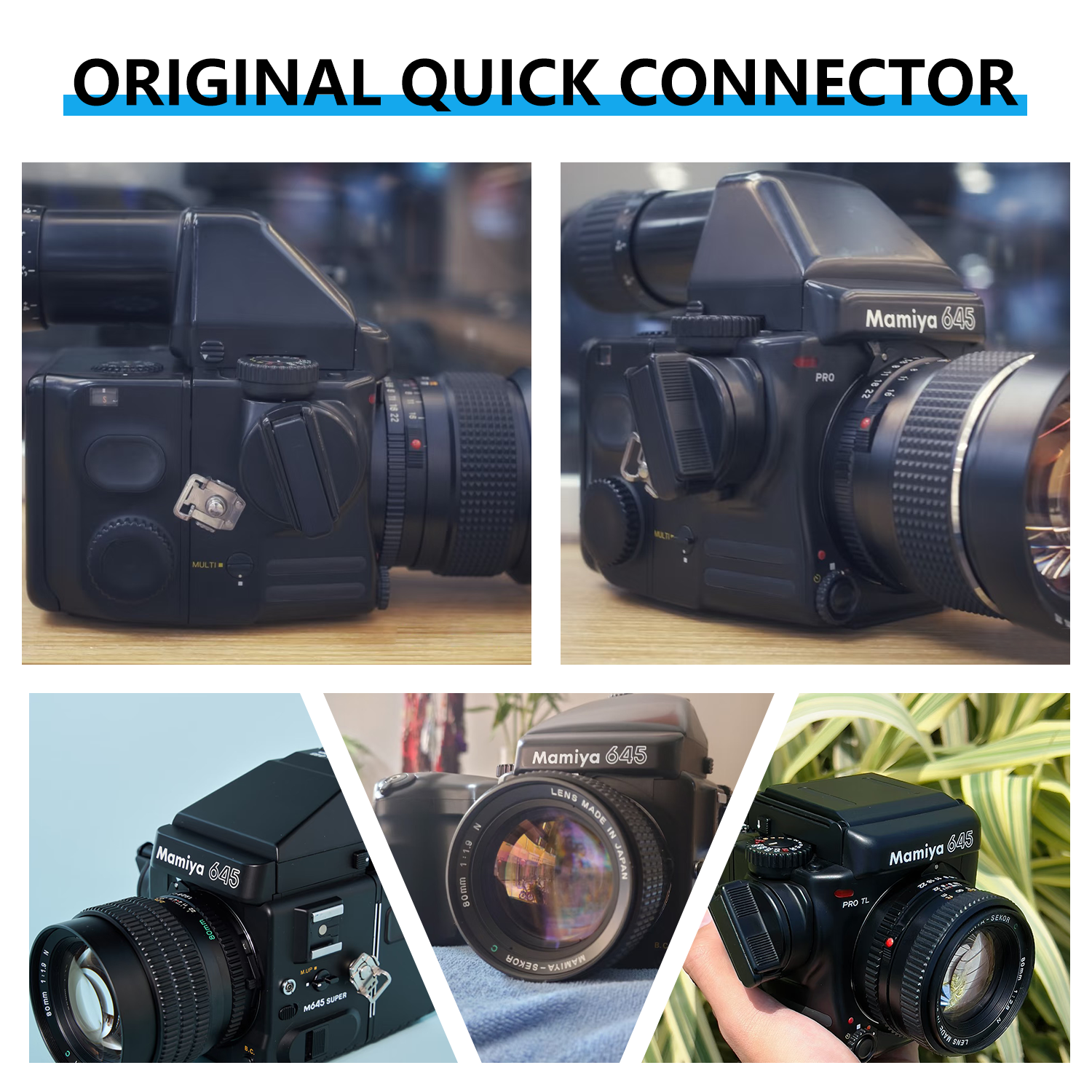 2PCS Lugs Shoulder Strap Adapter Clips For Mamiya 645 Pro/Pro TL/Super Camera