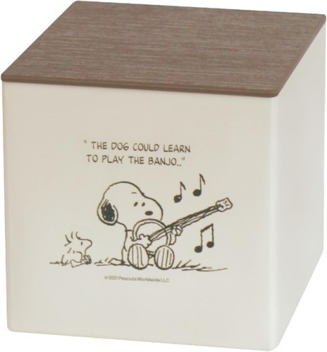 Tissue Case Snoopy Beige Approximately 12 × 12.2 × 12cm Made NEW