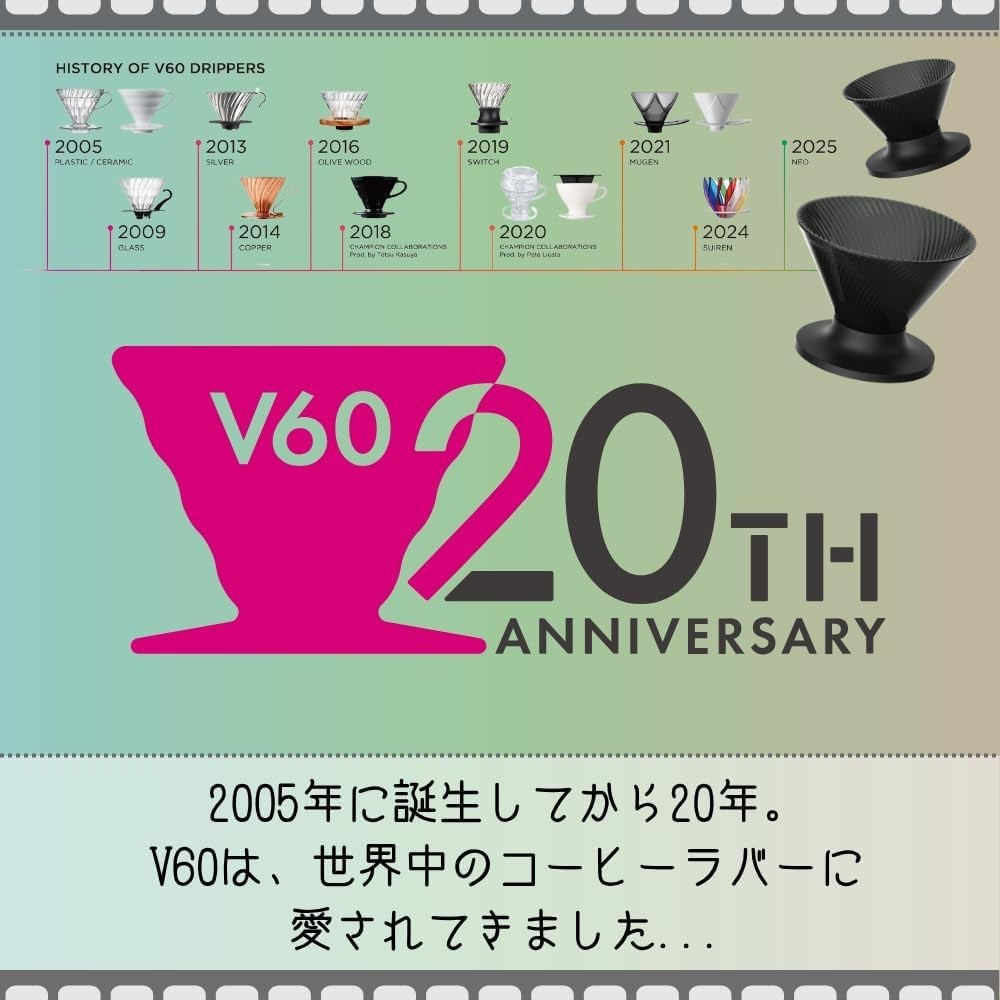 HARIO V60 NEO 02 Coffee Dripper VDN-02-B Tritan Japan 1-4 Cups New