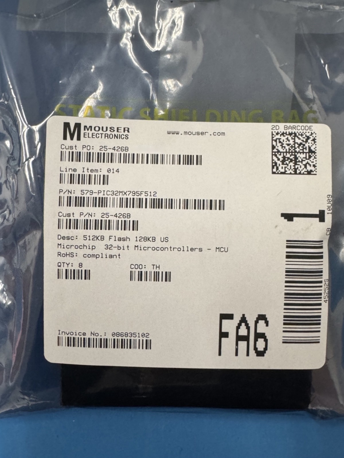 Microchip PIC32MX795F512L-80I/PT 32-bit Microcontroller 512K Flash 128K RAM LQFP
