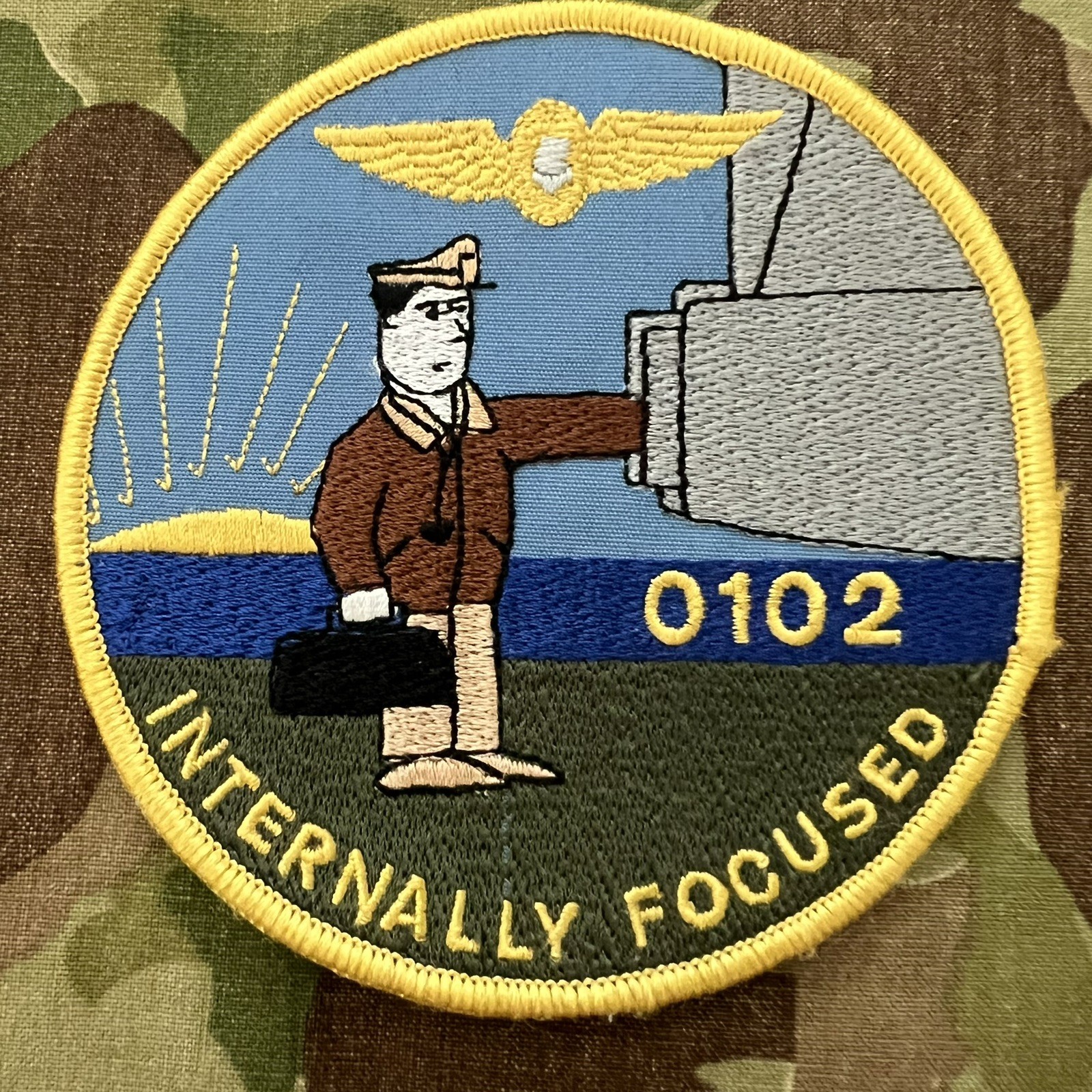 Flight Surgeon PATCH USN US Navy Squadron Aviation Dr Internally Focused Wings