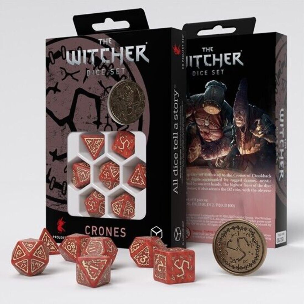 THE WITCHER DICE SET CRONES- THE BREWESS COIN ROLE PLAY GAMES Q-WORKSHOP NEW