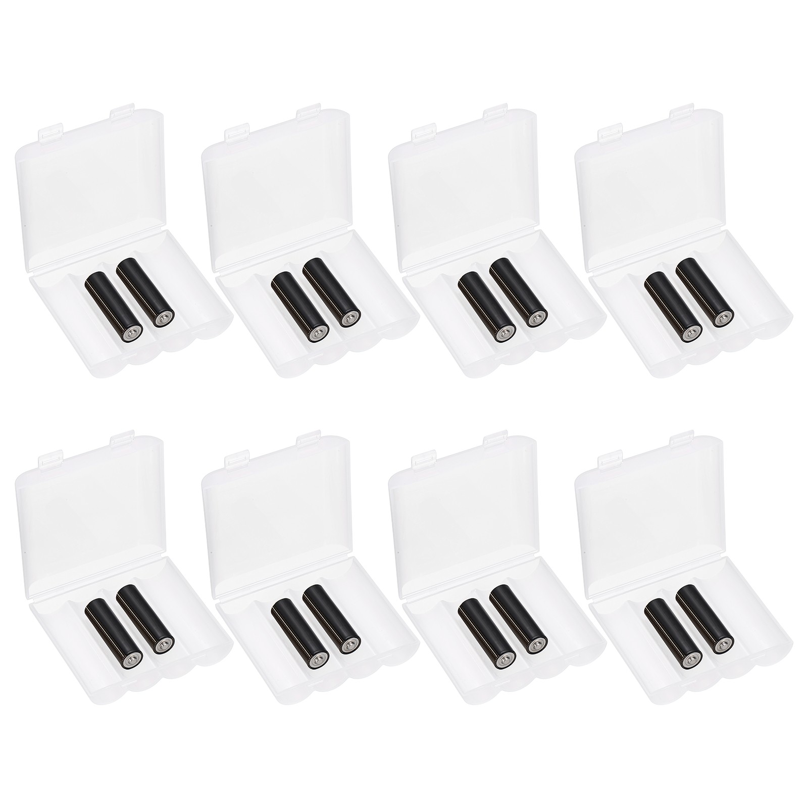 Battery Organizer Storage Box, 4 x 21700 Battery Storage Case Holder (Pack of 8)