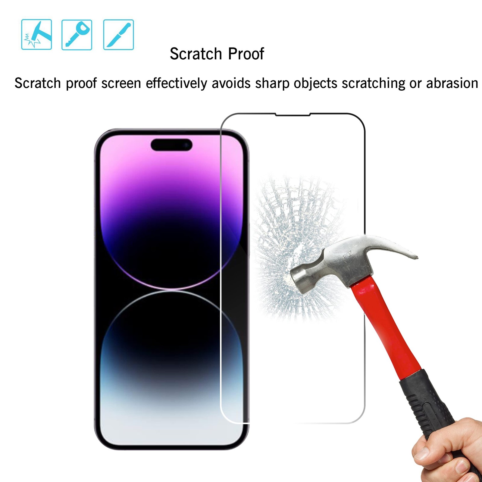 Ailun 3 Pack Screen Protector for iPhone 14 Pro [6.1 inch] + 3 Pack Camera Lens