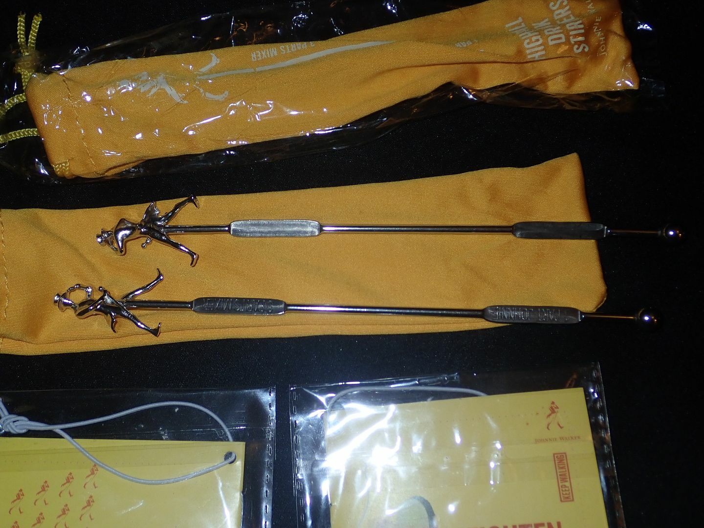 New Lot of 4 Johnnie Walker Highball Drink Stirrers Stir Stick Coffee  Bar