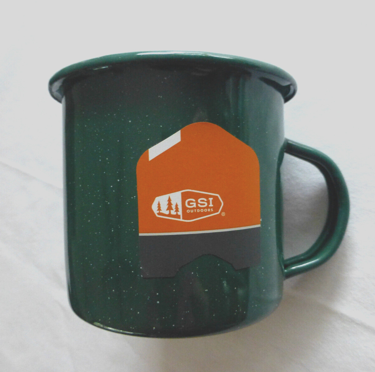 GSI Outdoor 12 oz Green Enamel Cup Mug Camping NEW