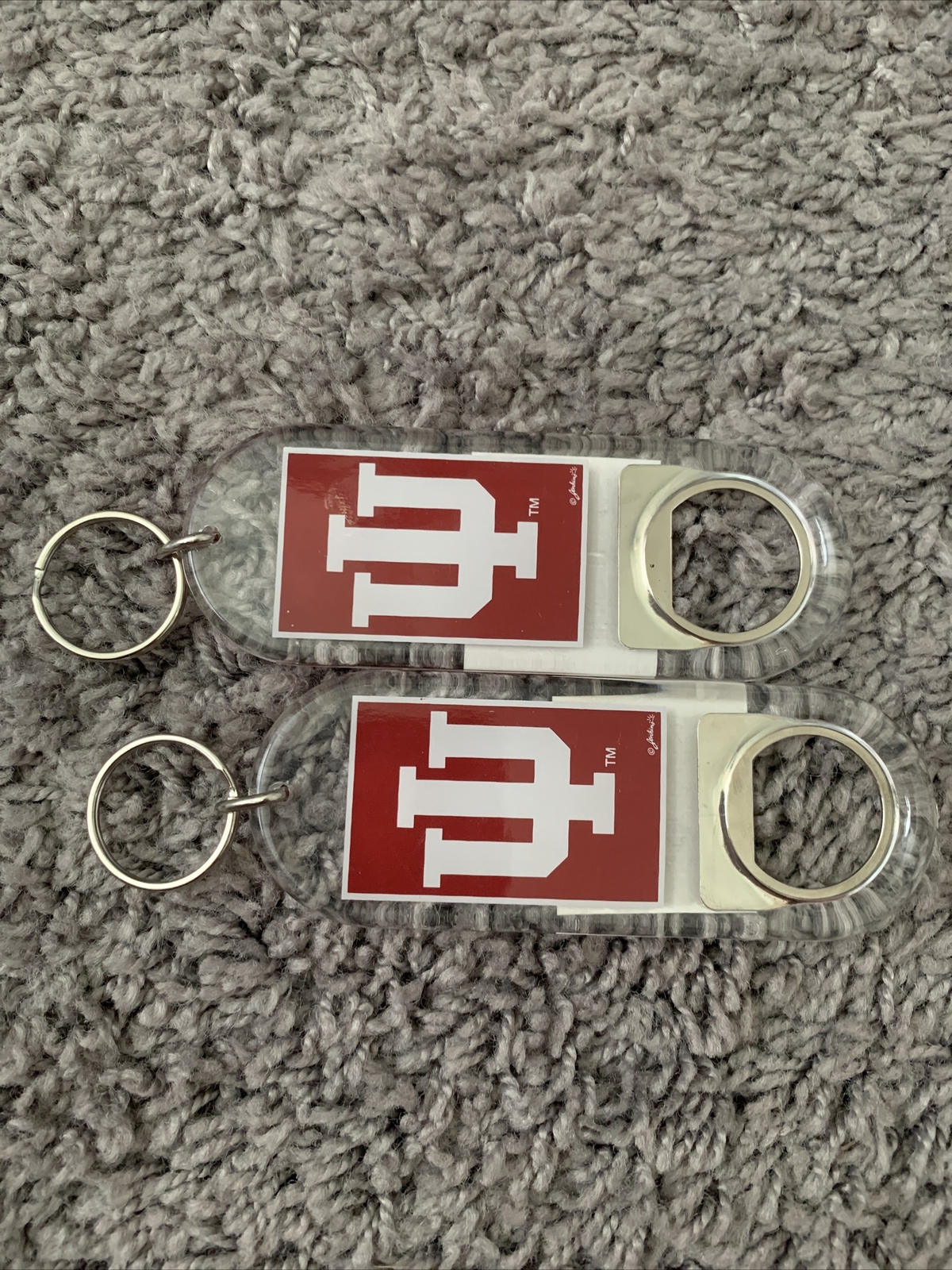 Indiana University Acrylic Bottle Opener Keychain.   Buy One Get One FREE.
