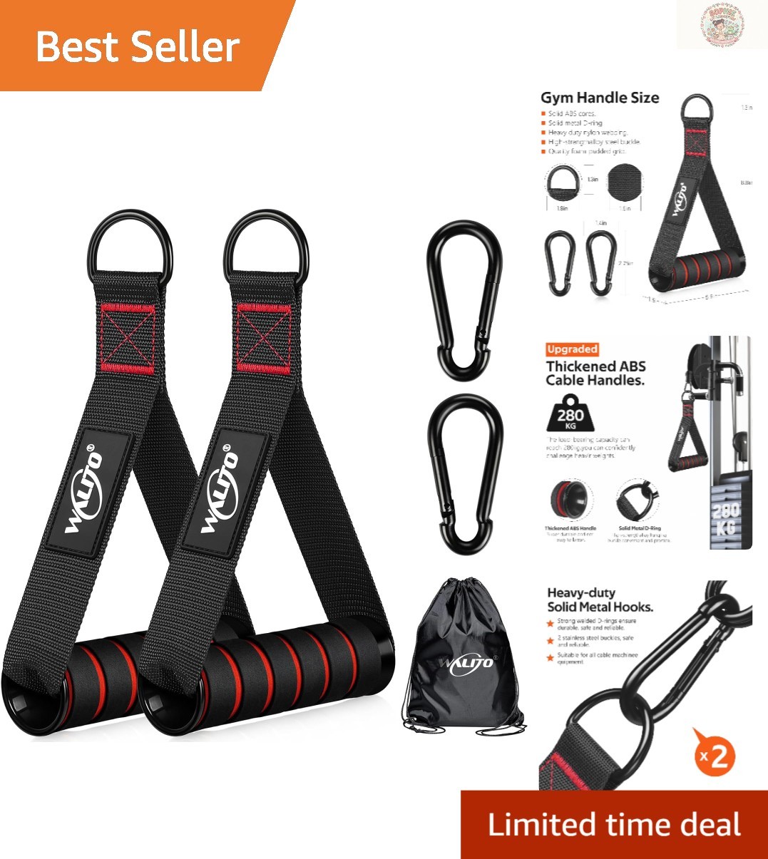 Heavy-Duty Exercise Handles for Cable Machines - Ultimate Gym Equipment Solution