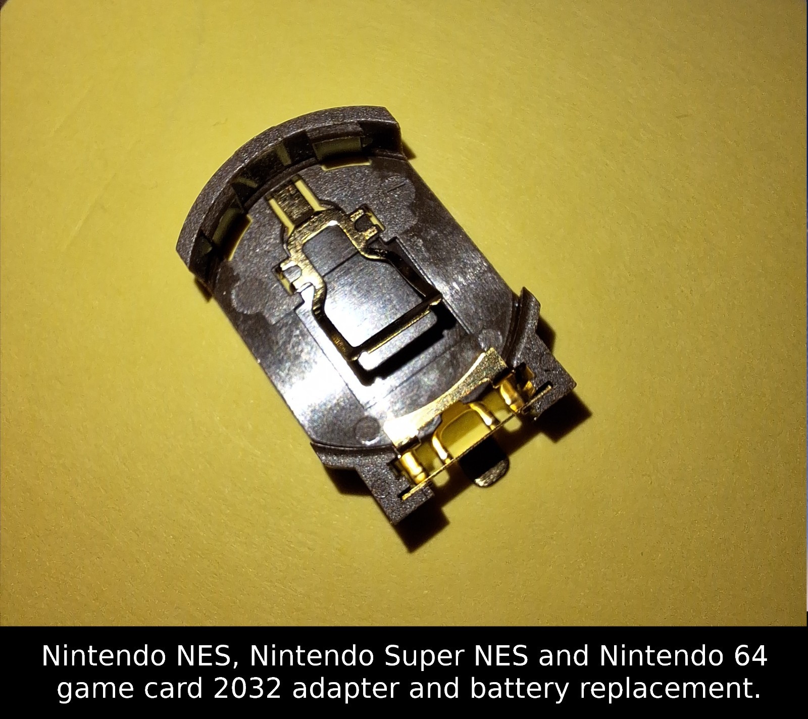CR2032 battery holder for Super NES NES SFC SNES N64 Game Cartridges