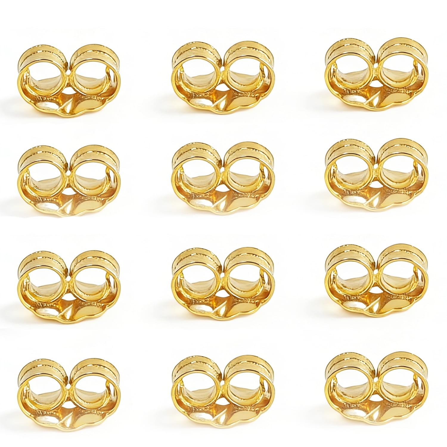 Orgrimmar 14K Gold Plated Earring Backs Locking for Stud Ear 6 Pairs,