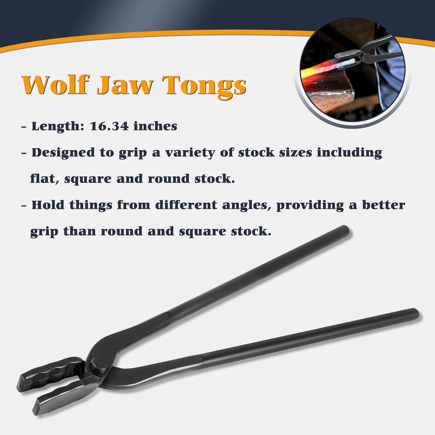 Knife Making Blacksmith Tongs Bladesmith Hand Tool Set Anvil Vise Forge Flat 5PC