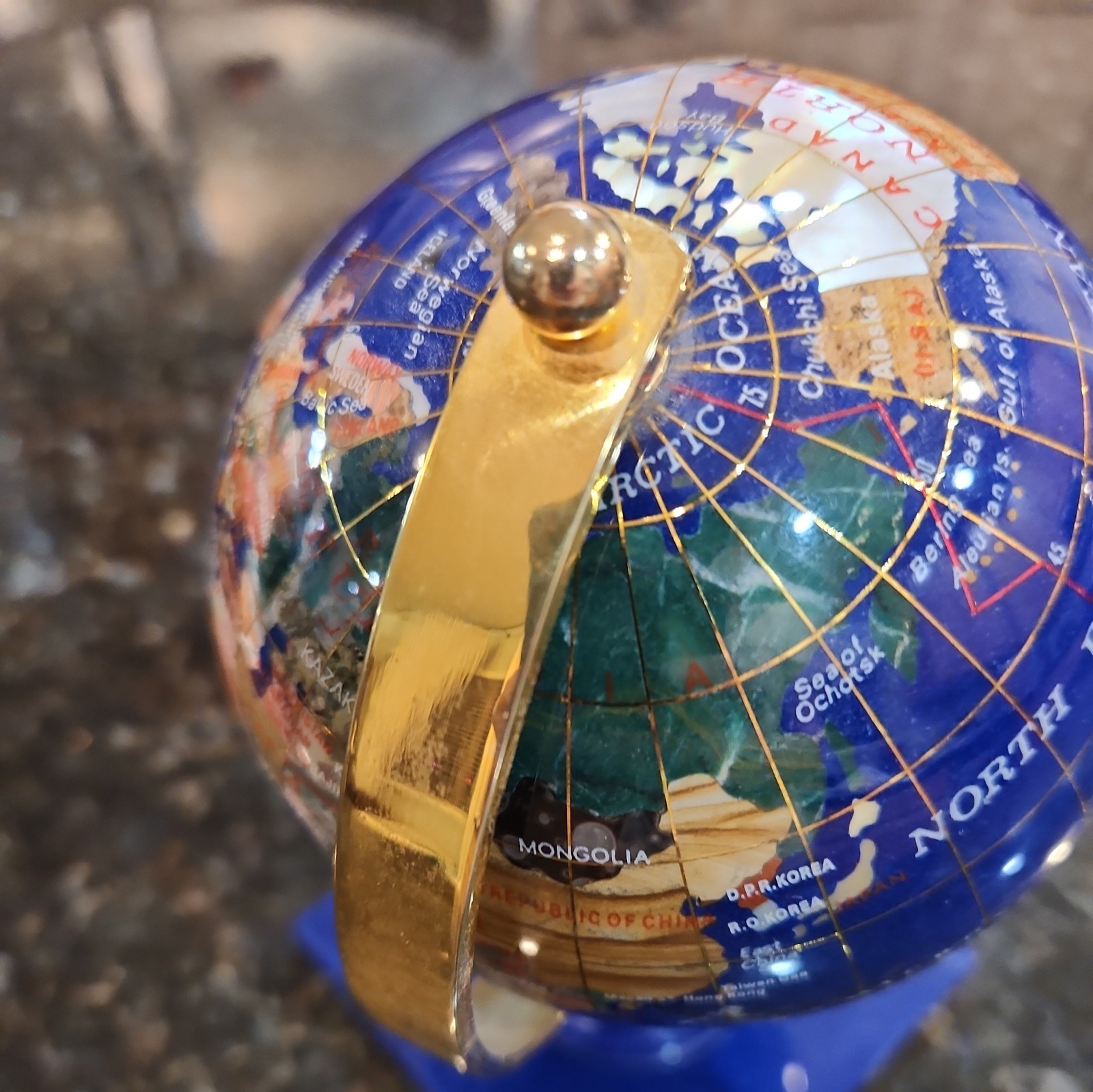 Small Lapis Gemstone Globe
