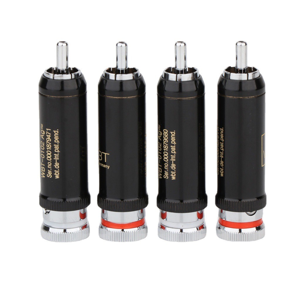 Rhodium Plated WBT-0102 RCA Plug Connector Audio Interconnect Terminal Socket