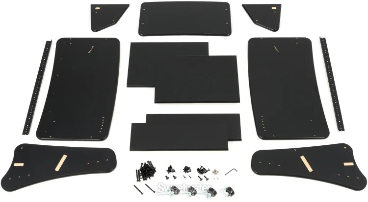 RAB Audio ProRak 14U Rack with Six Adjustable Angles, Top Shelf, and Casters -