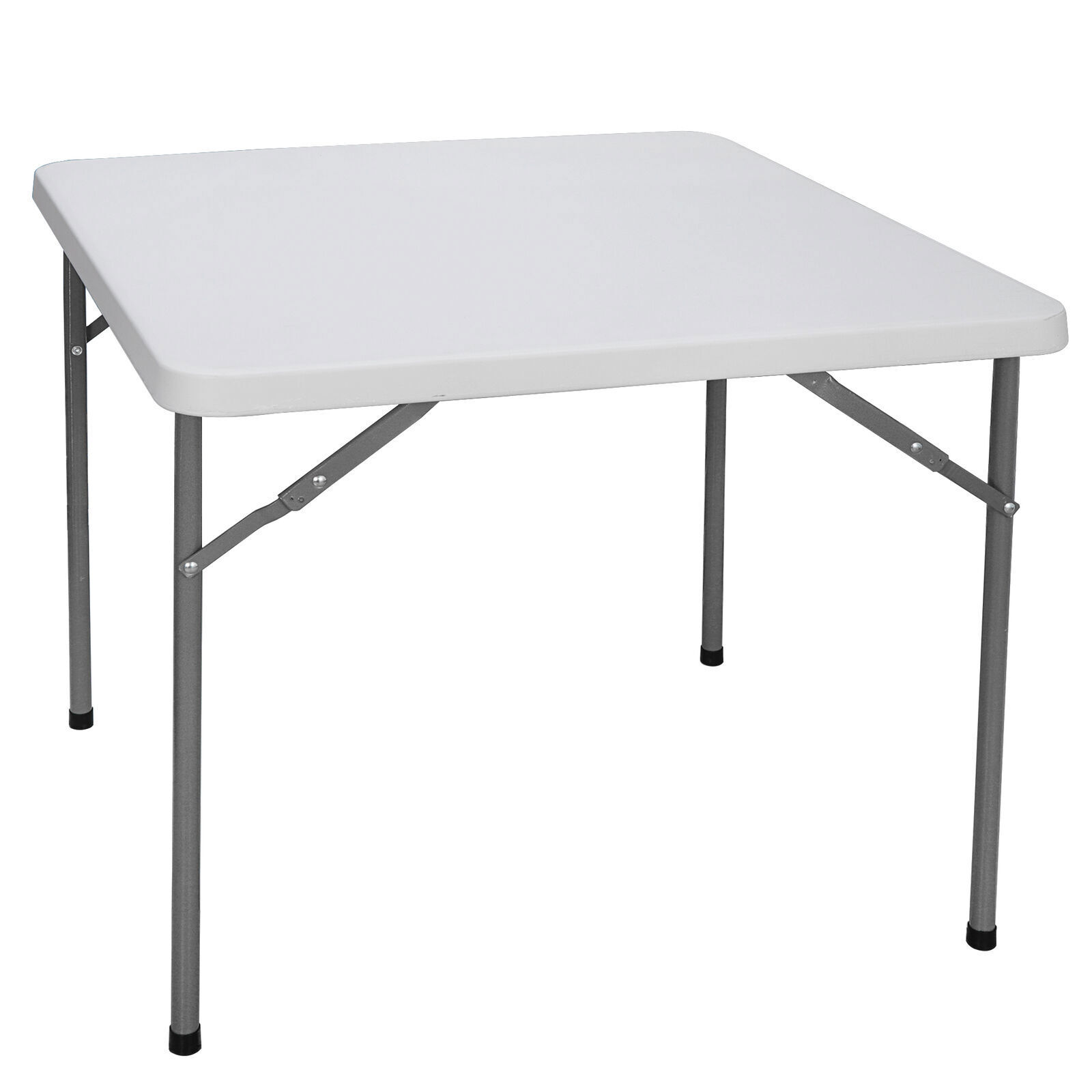 2pcs 3ft Square Folding Table Garden Beach Family Picnic Multipurpose White