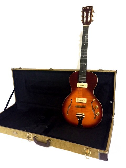 NEW KING "Little Sister" style Hollow Body Electric Guitar w/ P-90's & HARD CASE
