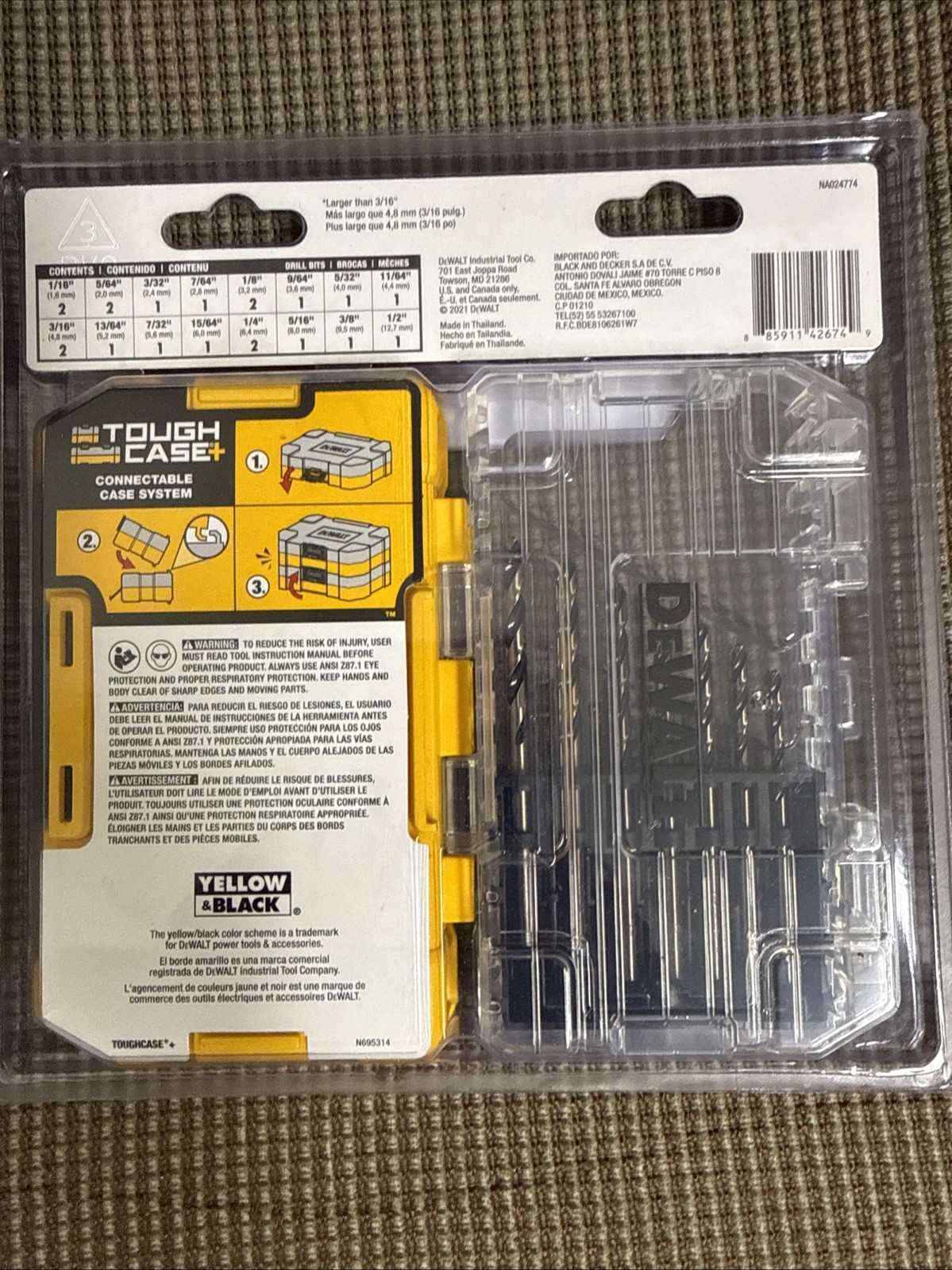 DeWalt 21 Piece Drill Bit Set , New
