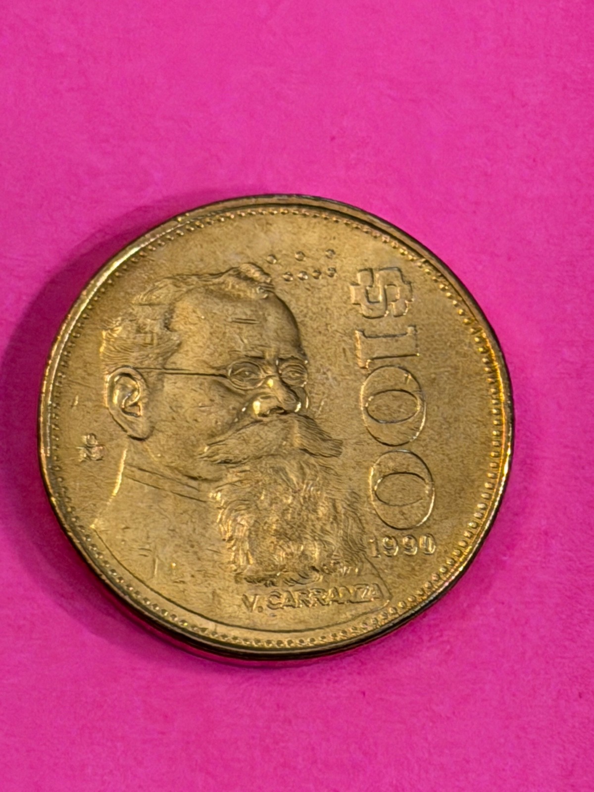 COIN MEXICO 1990 100 PESOS  UNCIRCULATED FREE SHIPPING