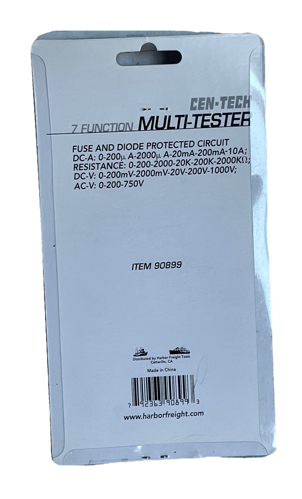 Cen-Tech 7 Function Digital Multi-Tester AC/DC volt #90899 Multimeter NEW