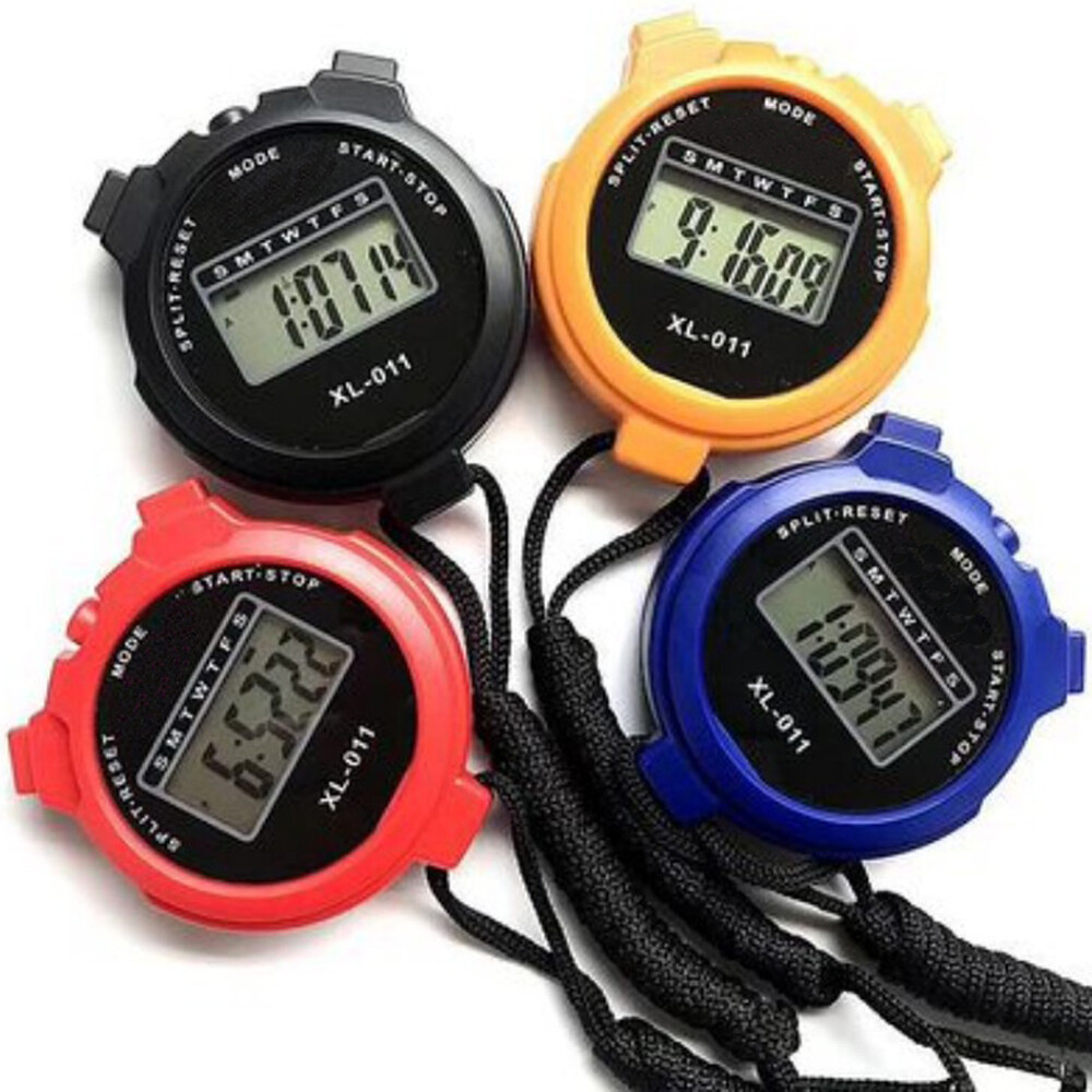 Digital Stopwatch Calendar Lap Training Fitness LCD Display Stop Watch Alarm