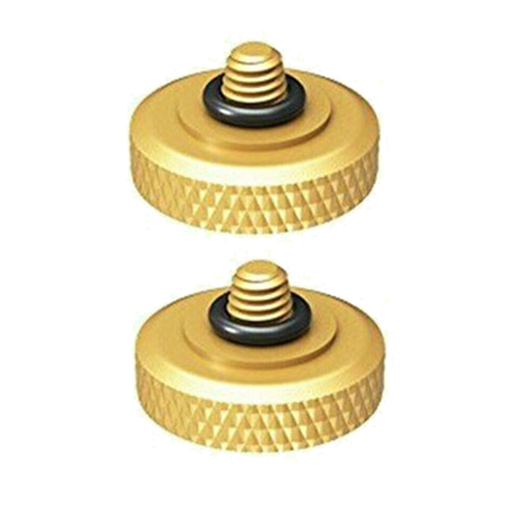 2 Pcs Brass Concave Shutter Release Button Rubber Ring for Fujifilm Leica Nikon