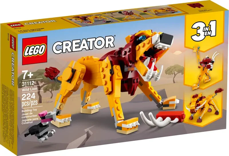 LEGO Creator 3-in-1 Wild Lion 31112 – New & Sealed