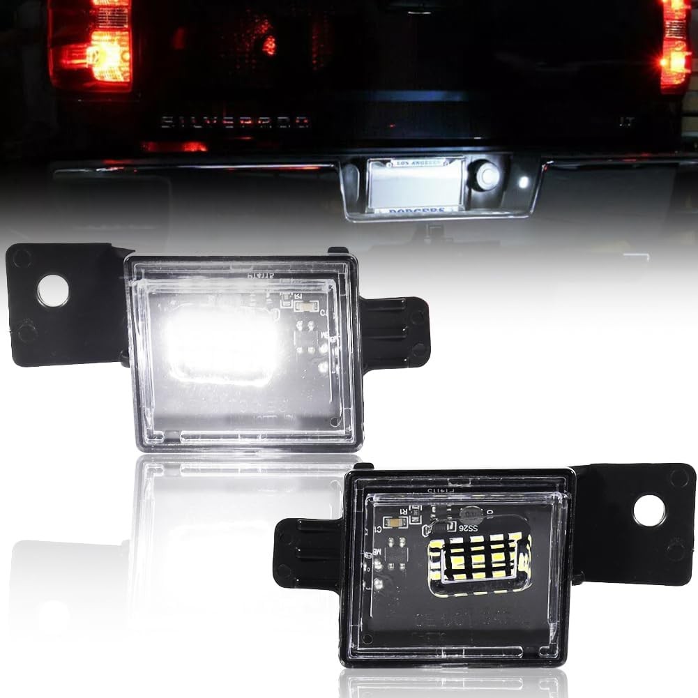 LED License Plate Light for 2014-2023 Chevy Silverado GMC Sierra 1500 2500HD ...