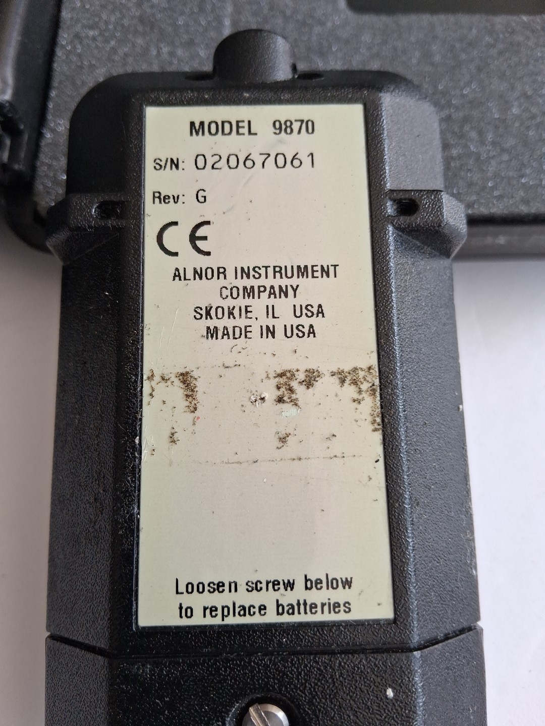 Alnor Model 9870 Air Velocity Meter