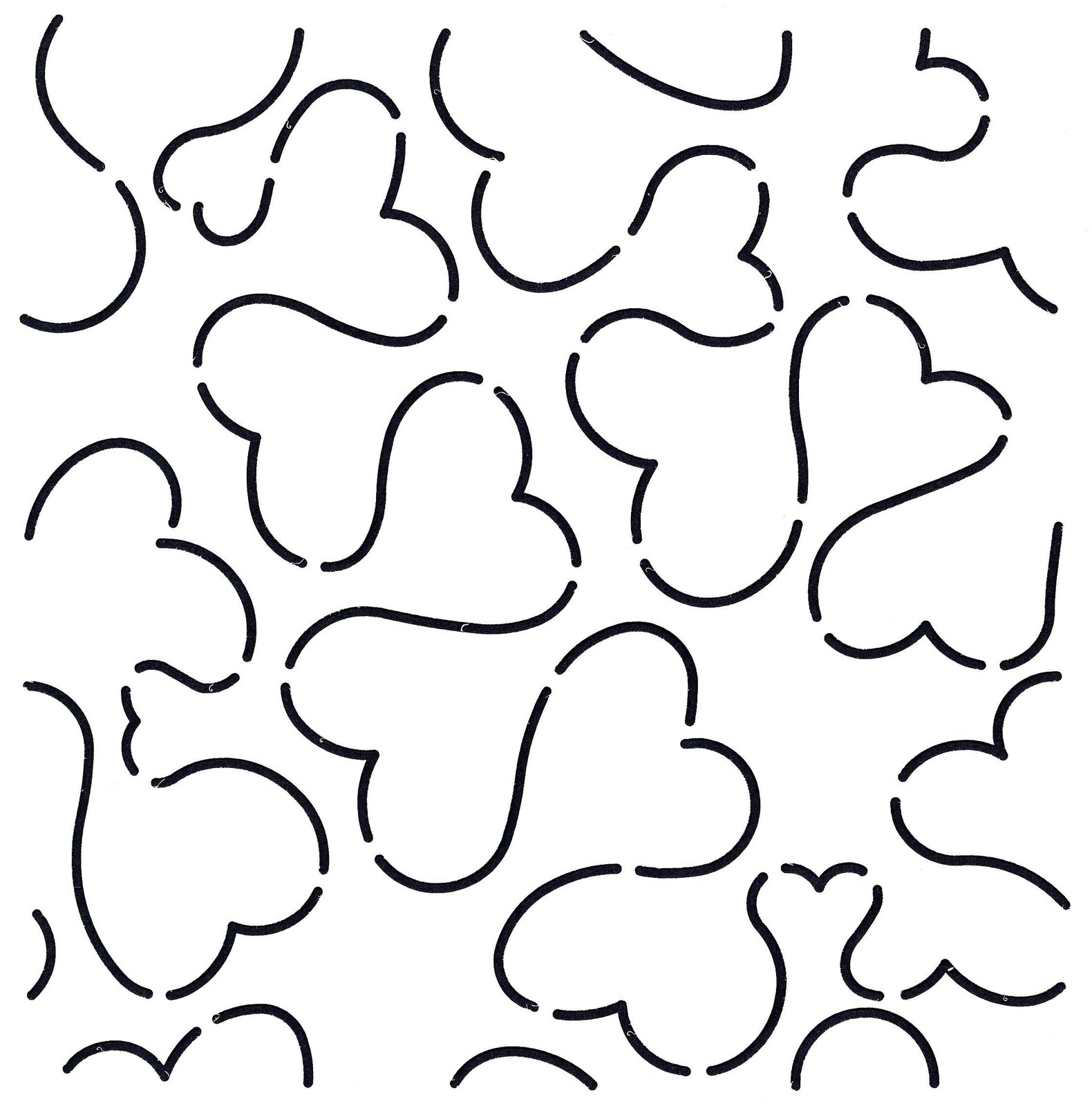 Quilting Creations Heart Stipple Quilt Stencil