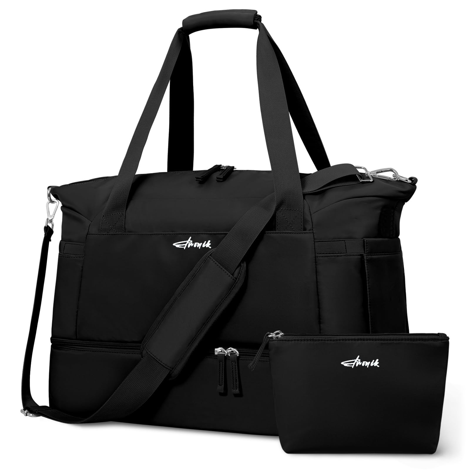 Gym Bag for Women, Personal Item Travel Bag with Shoes Compartment, Weekender...