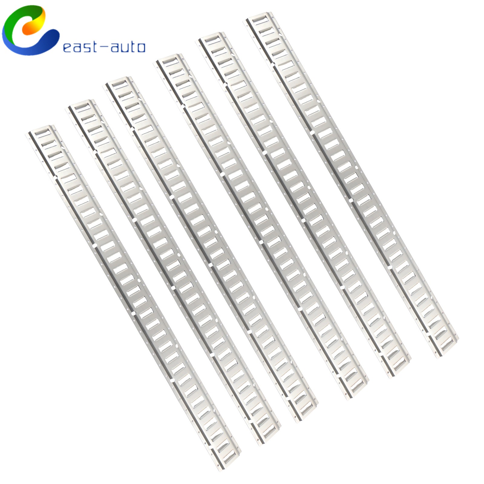6 Pack 5' E Track Tie Down Rail Kit For Trailer Truck Van Galvanized Steel