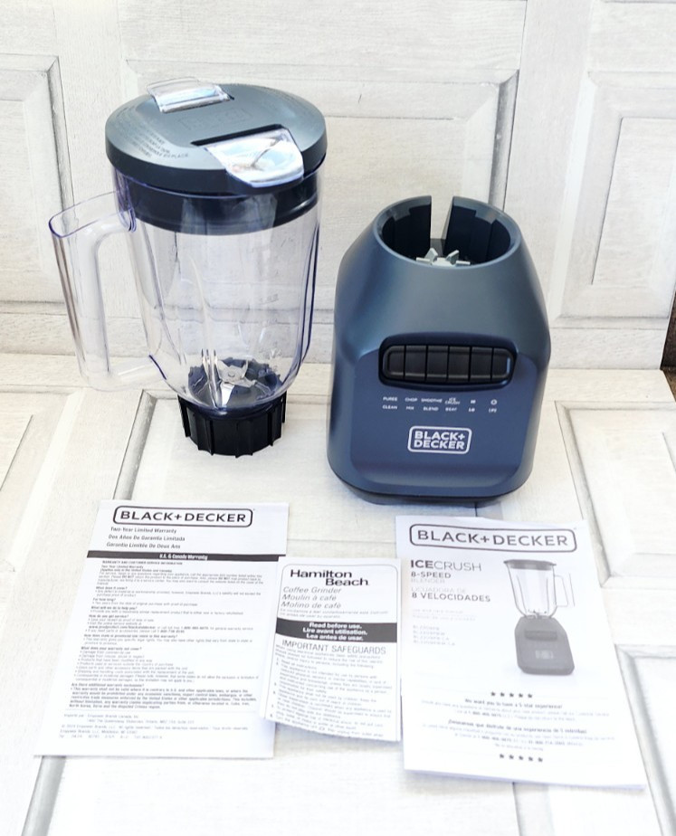 Black + Decker 7 cup blender 8 speeds & pulse 75-watt motor 6 tip blades 2025