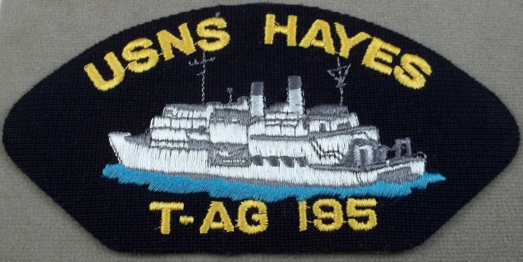 US Navy Cap Patch USNS Hayes T - AG 195 Oceanographic Research Ship