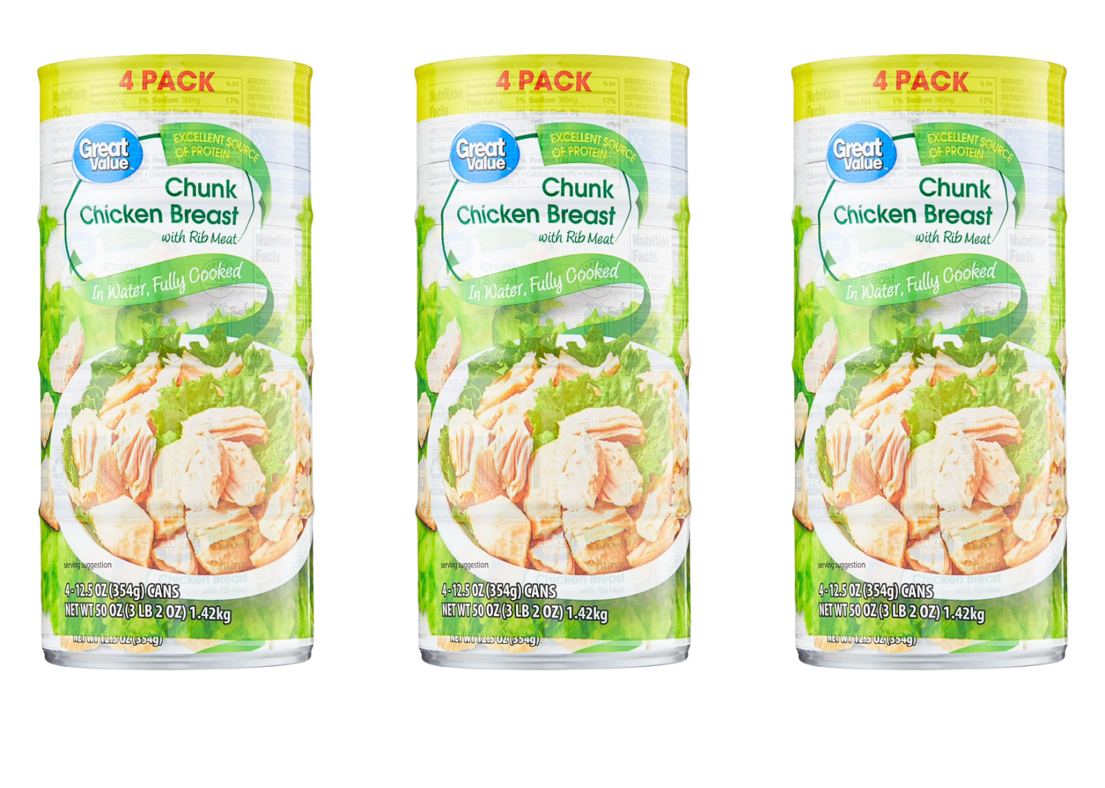 Great Value Chunk Chicken Breast, 12.5 Ounce Can (12 Pack)