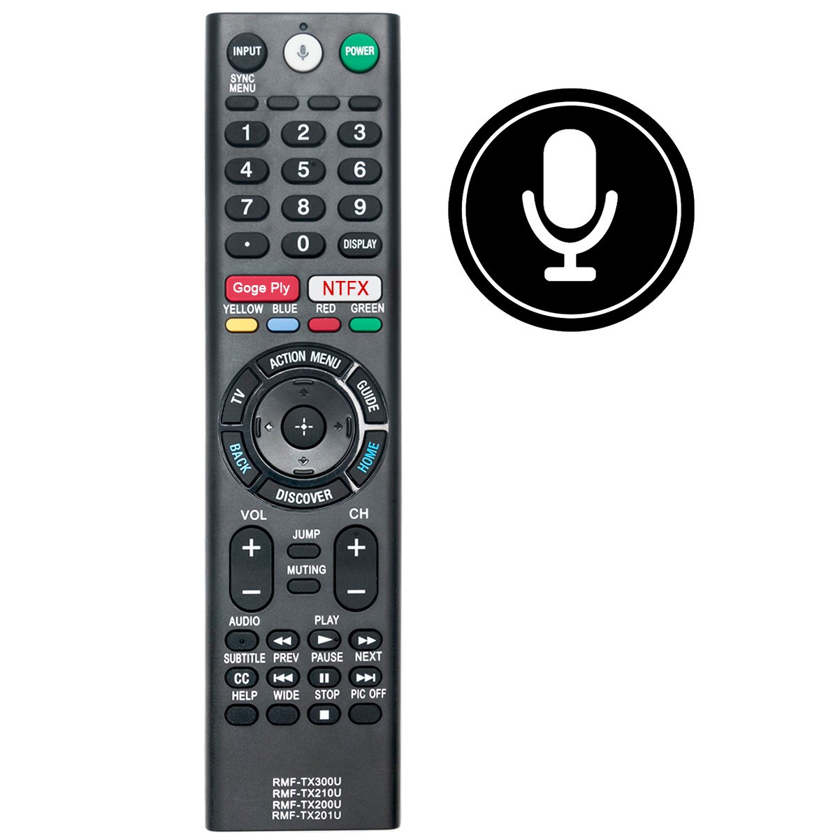 RMF-TX300U RMF-TX200U RMF-TX201U Replace Voice Remote Control Fit for Sony TV